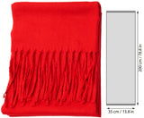 BRUBAKER Cashmirillo Scarf for Women - Long, Warm, and Cozy with Tassels - Dark Gray