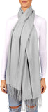 BRUBAKER Cashmirillo Scarf for Women - Long, Warm, and Cozy with Tassels - Brown