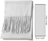 BRUBAKER Cashmirillo Scarf for Women - Long, Warm, and Cozy with Tassels - Olive