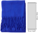 BRUBAKER Cashmirillo Scarf for Women - Long, Warm, and Cozy with Tassels