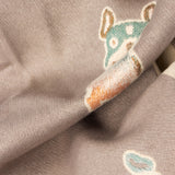 BRUBAKER Cashmirillo Women’s Scarf with Bulldog Pattern – 78.7" x 27.5"