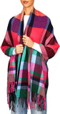 BRUBAKER Cashmirillo Plaid Scarf for Women and Men – 78.7" x 27.5"
