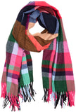 BRUBAKER Cashmirillo Plaid Scarf for Women and Men – 78.7" x 27.5"