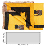 BRUBAKER Cashmirillo Women’s Scarf with Cat Pattern – 78.7" x 27.5"
