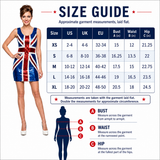BRUBAKER Union Jack Dress - Women's British Flag Glitter Costume