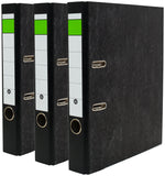 BRUBAKER 2-Ring 3-Inch Premium Black Marbled Binder - Pack of 3 - Multiple Colors - Made in Germany