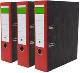 BRUBAKER 2-Ring 3-Inch Premium Black Marbled Binder - Pack of 3 - Multiple Colors - Made in Germany