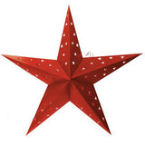 BRUBAKER Twinpack Christmas Paper Star 5 Leaf Star Cutting 24 inches with 10 LED Lamps
