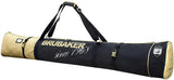 BRUBAKER Ski Bag for 1 Pair of Skis and Poles - Available in 66 7/8" (170 cm) or 74 3/4" (190 cm) - Black/Golden