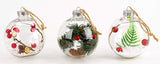 BRUBAKER 9-Piece Clear Filled Christmas Ornaments - 4 Inches - Acrylic