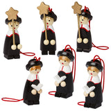 BRUBAKER 6 Handpainted Wooden Christmas Tree Ornaments Decoration - Christmas Choir - Designed in Germany
