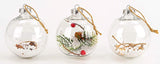 BRUBAKER 9-Piece Clear Filled Christmas Ornaments - 4 Inches - Acrylic