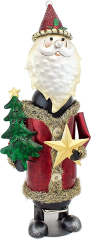 BRUBAKER Wine Bottle Holder "Santa Claus" in Vintage Look - Hand-Painted Sculptures and Figurines Decor Wine Racks and Stands Gifts Decoration