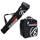 BRUBAKER Ski Bag Combo CHAMPION for Skis, Poles, Boots + Helmet, Black/Red