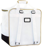 BRUBAKER Ski Boot Bag for Boots, Helmet, Gear and Apparel - White/Golden