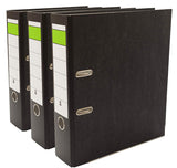 BRUBAKER 2-Ring 3-Inch Premium Black Marbled Binder - Pack of 3 - Multiple Colors - Made in Germany