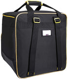 BRUBAKER Combo Ski Boot Bag and Ski Bag for 1 Pair of Skis, Poles, Boots, Helmet, Gear and Apparel - 170/190 cm - Black/Golden