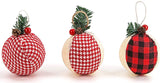 BRUBAKER 12-Piece Natural Jute Christmas Ornaments - Baubles Ball Ornaments - Red & Green - 3.2 Inches
