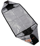 BRUBAKER Combo Set CarverTec Pro - Ski Bag and Ski Boot Bag for 1 Pair of Skis + Poles + Boots + Helmet - Silver Orange