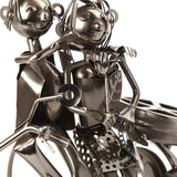 BRUBAKER Wine Bottle Holder "Couple On A Motorcycle" 7054