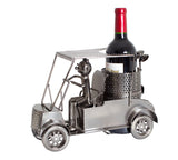BRUBAKER Wine Bottle Holder "Golfer In A Golf Cart" 7053
