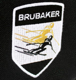 BRUBAKER Ski Bag for 1 Pair of Skis and Poles - Available in 66 7/8" (170 cm) or 74 3/4" (190 cm) - Black/Golden