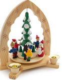 BRUBAKER Christmas Pyramid 12" - 'Under the Christmas Tree' - Handpainted Figures