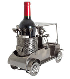 BRUBAKER Wine Bottle Holder "Golfer In A Golf Cart" 7053
