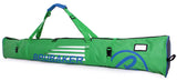 BRUBAKER Ski Bag Combo for Ski, Poles, Boots and Helmet - Limited Edition - Green / Blue