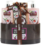 BRUBAKER Cosmetics 'Coconut Milk & Strawberry' 5-Pieces Bath Set in Gift Box 17CF09