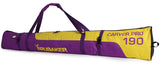 BRUBAKER Ski Bag "Carver Pro" for 1 Pair of Skis and Poles - Purple/Yellow