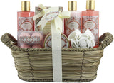 BRUBAKER Cosmetics 'Apricot & Pomegranate' 11-Pieces Bath Gift Set in Wicker Basket 16CD13