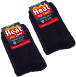 BRUBAKER Heat my Feet Thermal Socks - 2 Pairs - Multiple Colors