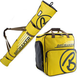BRUBAKER Ski Bag Combo for Ski, Poles, Boots and Helmet - Limited Edition - Yellow Brown