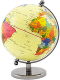 BRUBAKER Political World Globe - Office Decoration - 7.5 Inches tall - Yellow