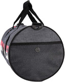 BRUBAKER Unisex Duffel Sports Gym Bag 27 L - Water Repellent - Shoe Compartment + Wet Pocket + Shoulder Strap - 21 x 10 x 10 Inches - Dark Gray Melange/Black