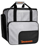 BRUBAKER Combo Set CarverTec Pro - Ski Bag and Ski Boot Bag for 1 Pair of Skis + Poles + Boots + Helmet - Silver Orange
