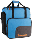 BRUBAKER Combo Set Carver Performance - Ski Bag and Ski Boot Bag for 1 Pair of Skis + Poles + Boots + Helmet - Blue Black