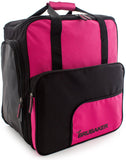 BRUBAKER Ski Bag Combo for Ski, Poles, Boots and Helmet - Limited Edition - Dark Pink / Black
