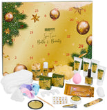 BRUBAKER Cosmetics Beauty Advent Calendar 24 Body Care Products & Spa Accessories - The XXL Wellness Christmas Calendar for Women and Girls - Gold
