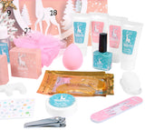 BRUBAKER Cosmetics Beauty Advent Calendar 24 Body Care Products & Spa Accessories - The XXL Wellness Christmas Calendar for Women and Girls - Stars and Snowflakes Pink