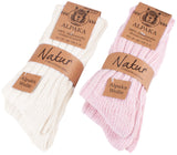 BRUBAKER Alpaca Wool Socks - Pack of 4 Pairs - Perfect Winter Socks for Men & Women