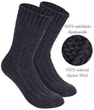BRUBAKER 4 Pairs of Alpaca Kids Socks 100% Alpaca Wool - Children Baby Winter Socks - Wool Socks for Boys and Girls