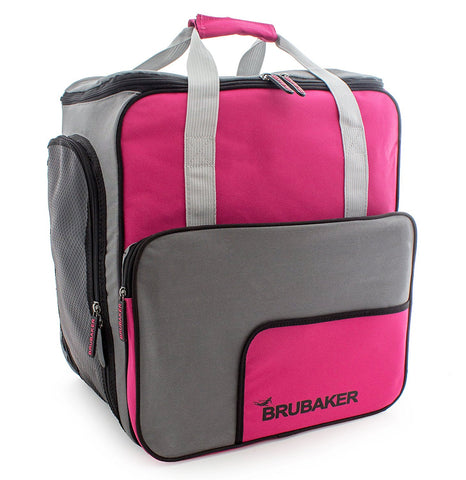 BRUBAKER Super St. Moritz Ski Boot Bag, Helmet Bag, Backpack Carrying System with Shoe Compartment, White Gold BRUBAKER Super St. Moritz Ski Boot Bag, Helmet Bag, Backpack Carrying System with Shoe Compartment, White Gold