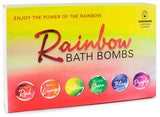 BRUBAKER 6 Handmade "Rainbow" Bath Bombs Gift Set - All Natural, Vegan, Organic Ingredients - Sesame Oil Moisturizes Dry Skin