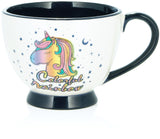 BRUBAKER Cosmetics 5-pcs Unicorn Bath and Shower Set Colorful Rainbow with Vanilla Lavender Scent in XXL Coffee Mug