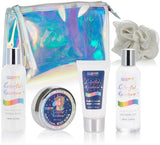BRUBAKER Cosmetics 6-pcs Unicorn Bath and Shower Set Colorful Rainbow - Gift Set with Vanilla Lavender Scent in Cosmetic Bag