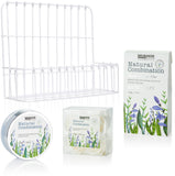 BRUBAKER Cosmetics Beauty Care Set - with Lavender & Sage Mint Extracts - Gift Set in Bathroom Shelf White