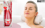 BRUBAKER Cosmetics 25 fl. oz. Shower Gel Strawberry Sweet Love in Champagne Bottle - Bath Gift Set with Flowers Design - Gift Idea for Women and Men - Pink