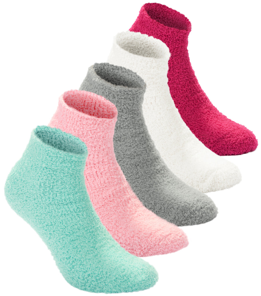10-Pack Fluffy Colorful Bed Socks - One Size (Women's Size 6-11